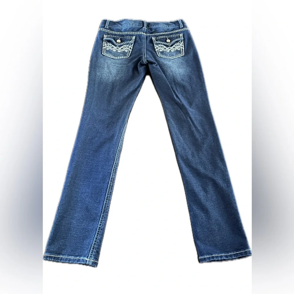 Girls jeans embellished pockets stitching Vanilla Star size 16